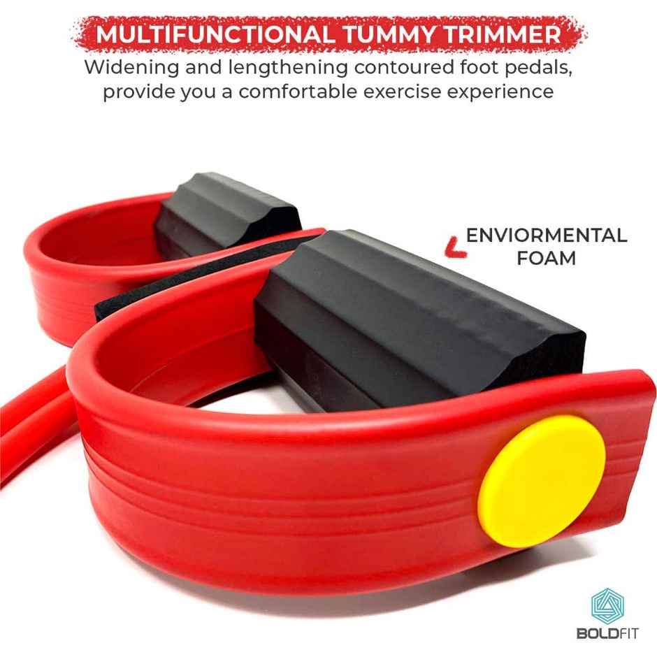 Boldfit Rubber Tummy Trimmer For Ab Exercise Stomach Exercise - Red And Black