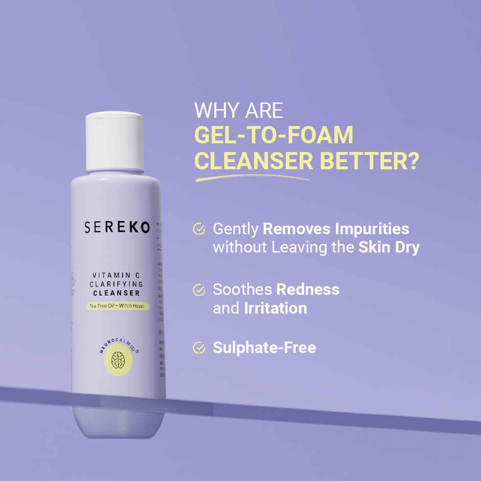 SEREKO Face Cleanser with Vitamin C & Tea Tree Oil for Brighter & Even Skin Tone
