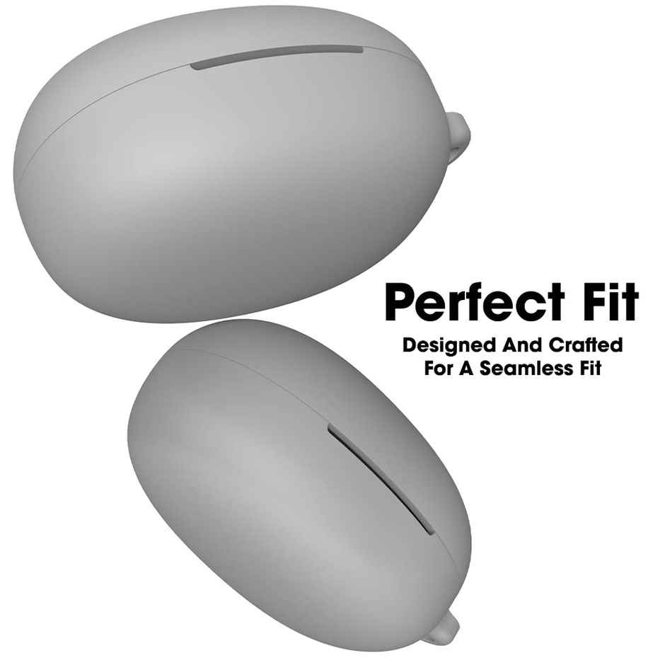 Sounce Earphone Case Cover | Compatible with Realme Buds Q2 | Grey