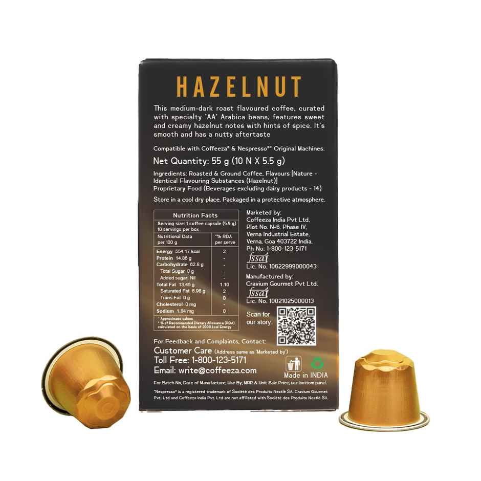 Coffeeza Hazelnut Coffee Capsules