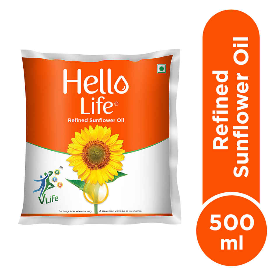 Hello Life Refined Sunflower Cooking Oil | Portable Pouch