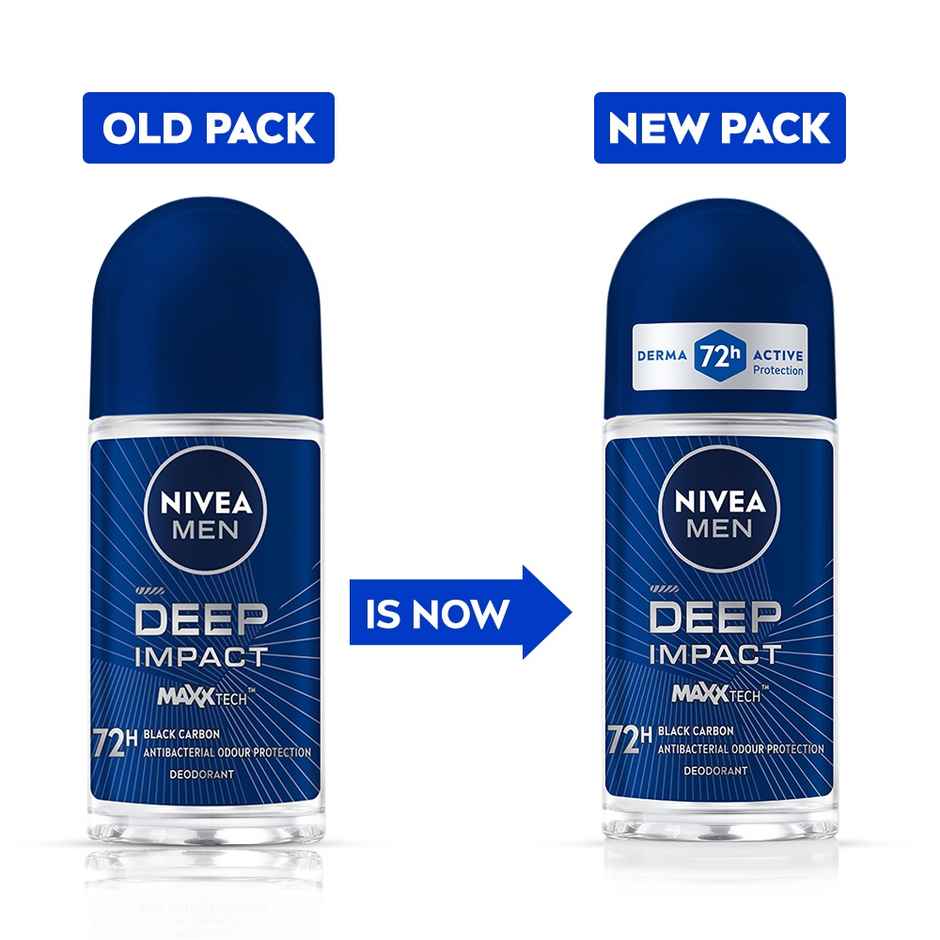 NIVEA MEN Deep Impact MaxxTech 72h Deodorant Roll-on - For MEN