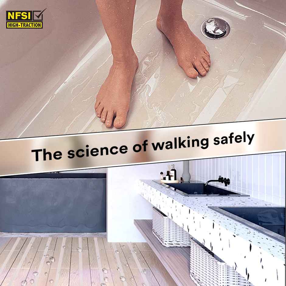 3M Anti Skid Tape with Primer 10ml, Skid Resistant (2.5cmx3.6m, Wet Areas)