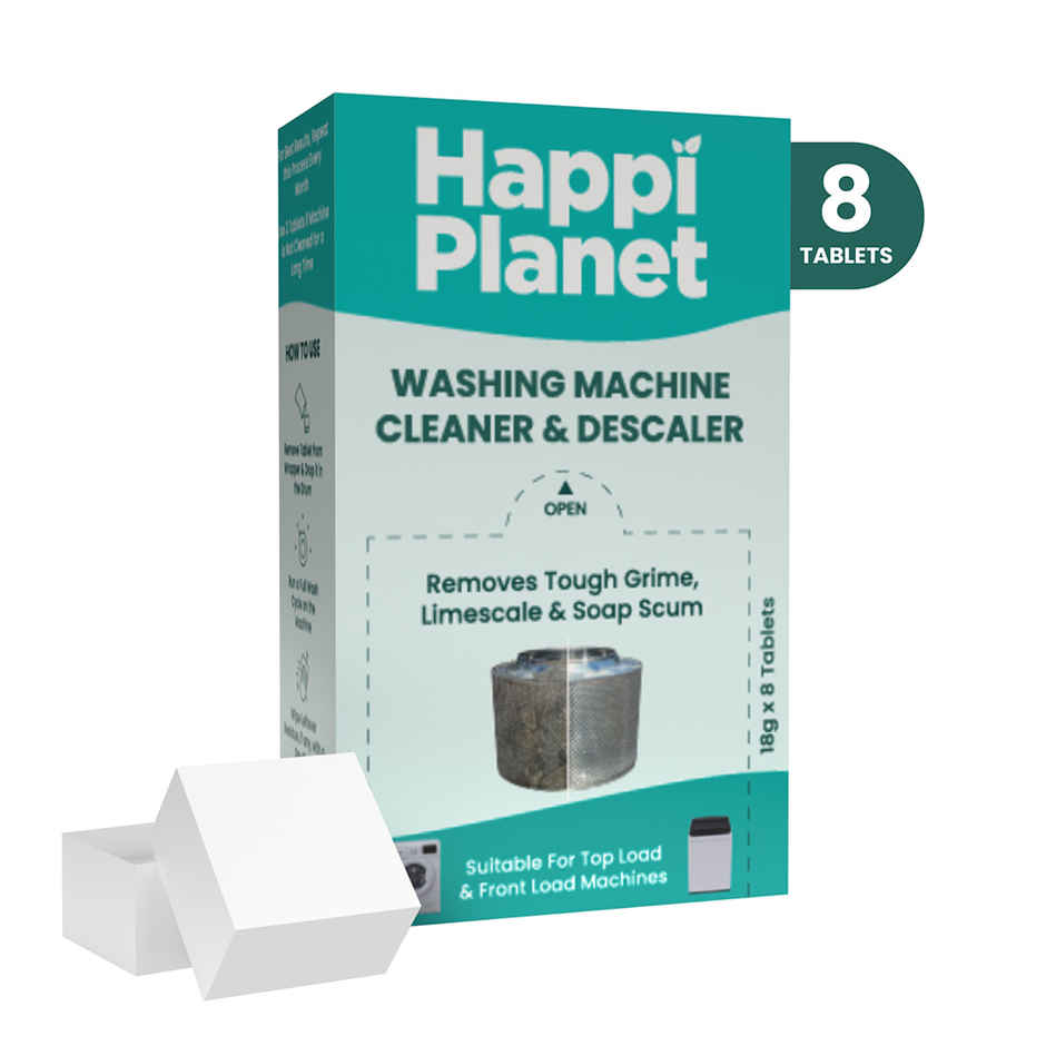Happi Planet Washing Machine Cleaner & Descaler | Removes Grime, Limescale & Soap Scum Combo