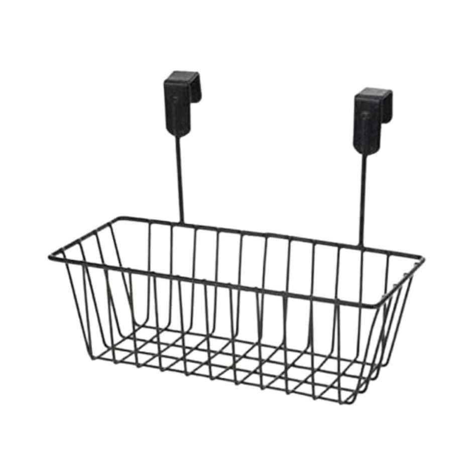 Go Hooked Metal Multipurpose Over Door Basket Hanging Storage