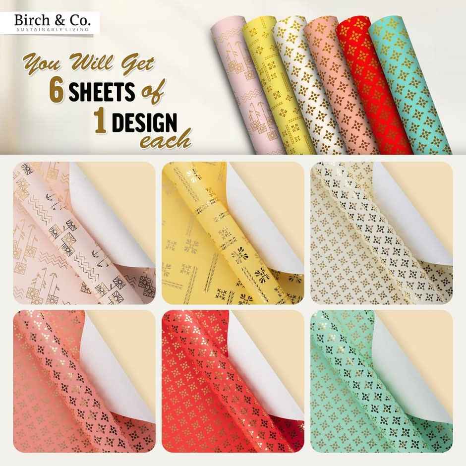 Birch & Co. Gift Wrapping Paper | Pack of 6