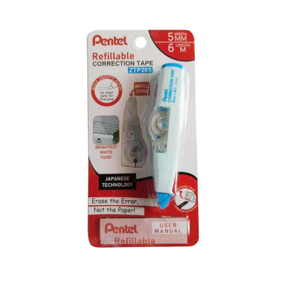 Pentel Correction Tape Single Blue Body