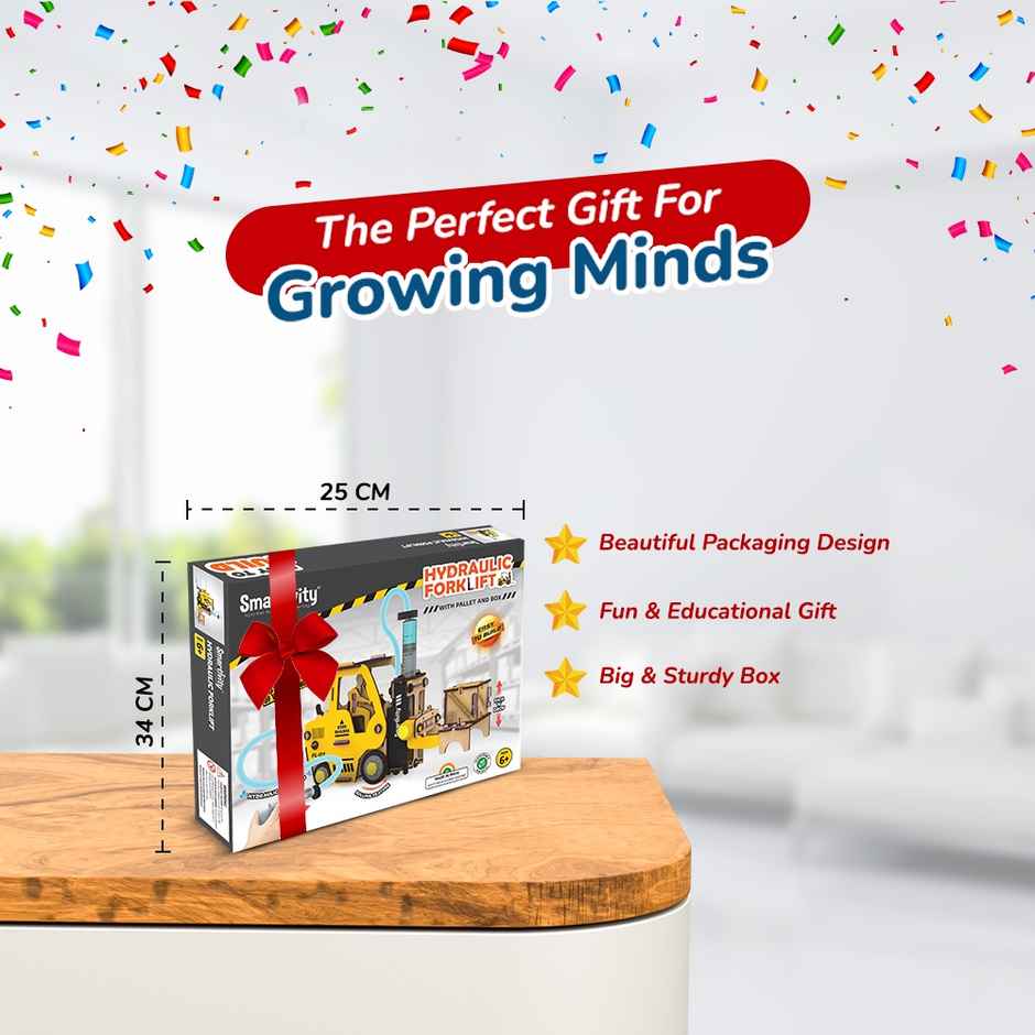 Smartivity Hydraulic Forklift Construction Vehicle Toy - Smrt1253