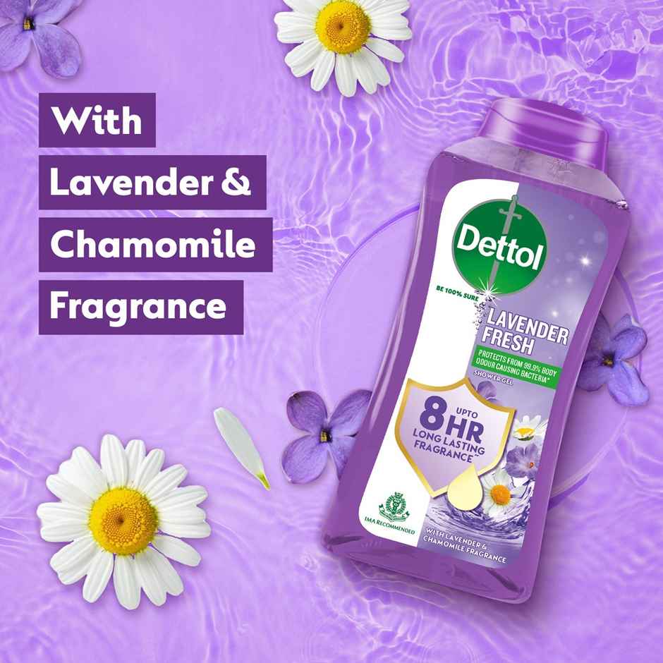 Dettol Body Wash and Shower Gel for Women and Men | Lavender Fresh
