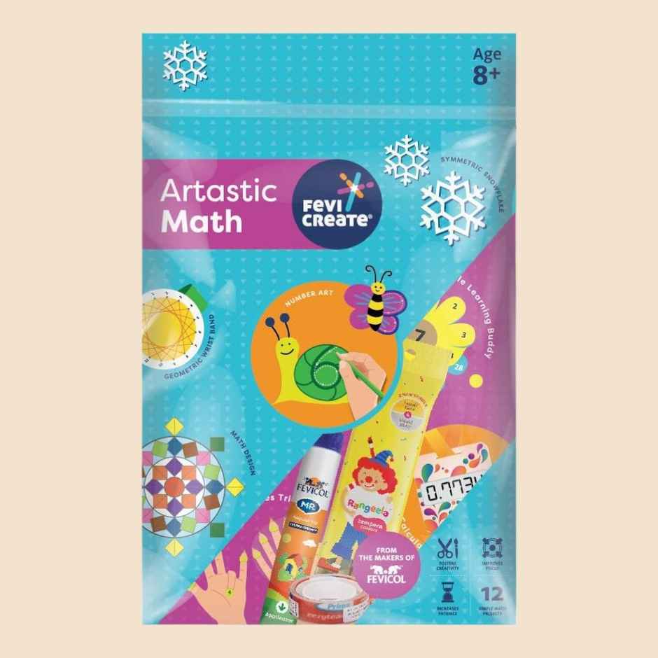 Fevicreate Artastic Maths Diy Art & Craft Kit , Creative Kit For Kids
