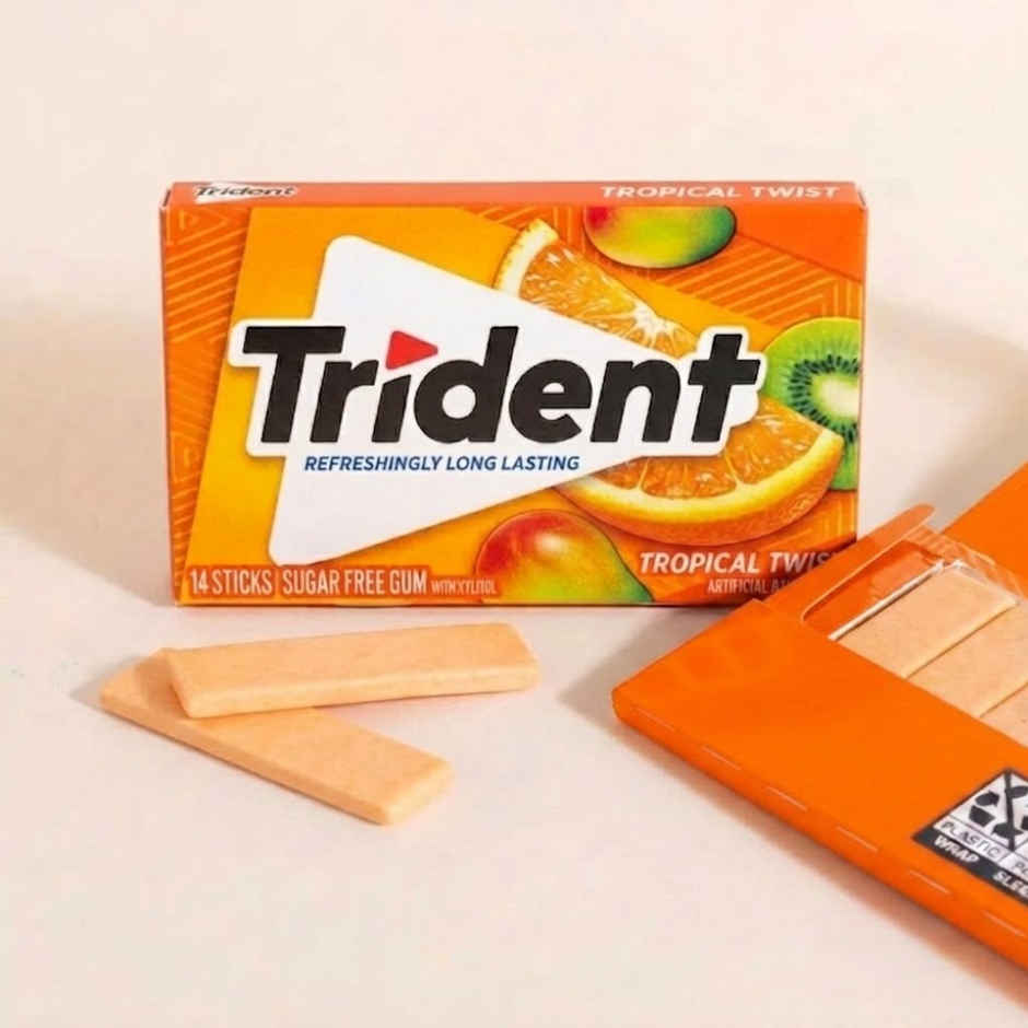 Trident Tropical Twist Sugar Free Chewing Gum