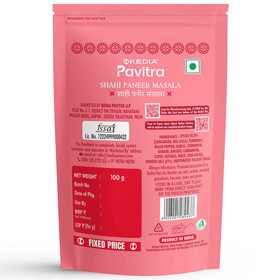 Kedia Pavitra Shahi Paneer Masala