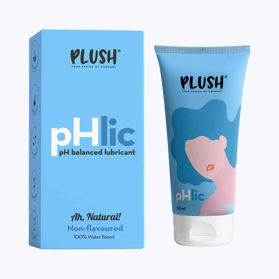 Plush Male Condom-Love Glove-Multi Textured|Designed For Women Pleasure(10pc) & Plush Phlic Lubricant - Natural(50gms) Combo