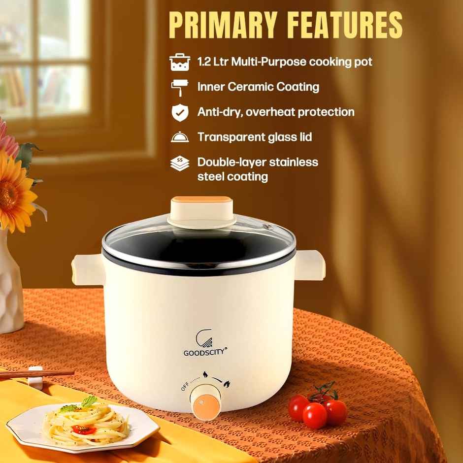 Goodscity Multipurpose Electric Kettle with Ceramic Coating 1.2L 600W | GC191