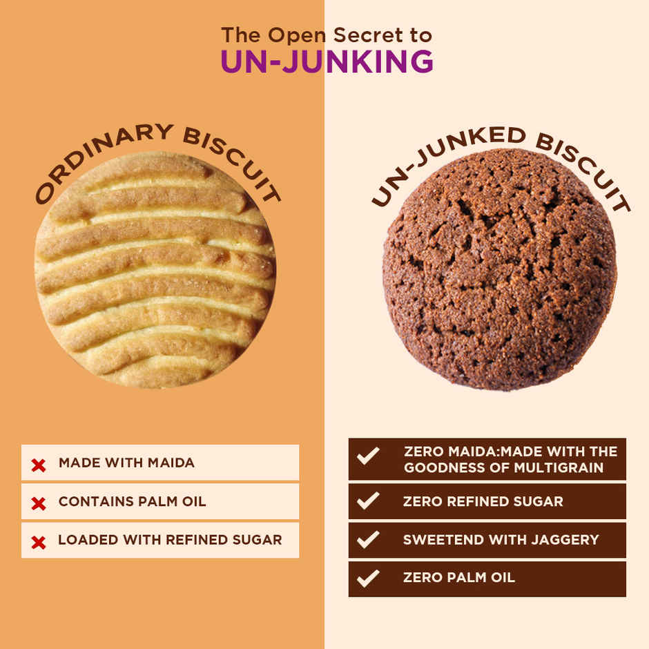 Open Secret Zero Maida Chocolate Biscuits | Healthy Snacks With No Refined Sugar & No Palm Oil