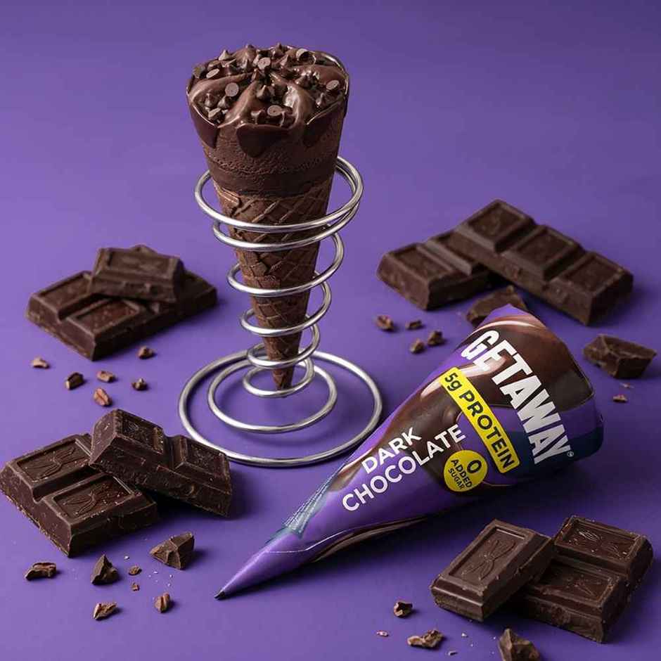 Get-A-Way Dark Chocolate Ice Cream Cone | Zero Added Sugar