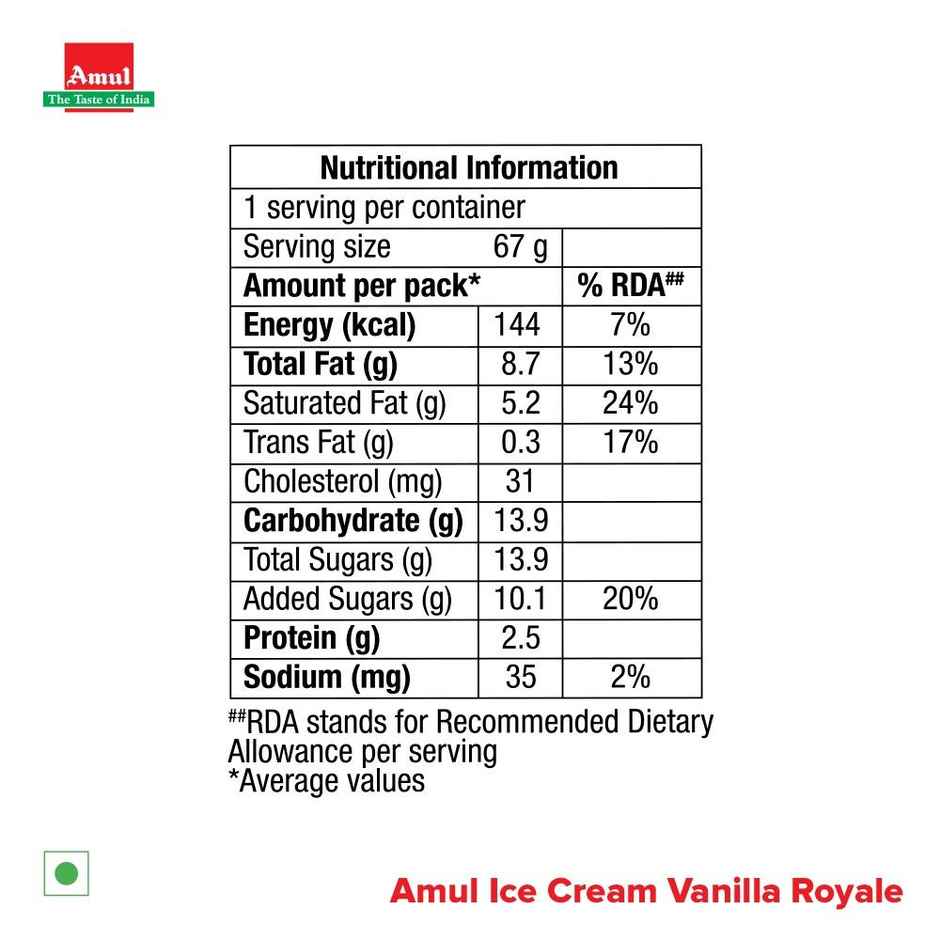 Amul Vanilla Royale Ice Cream