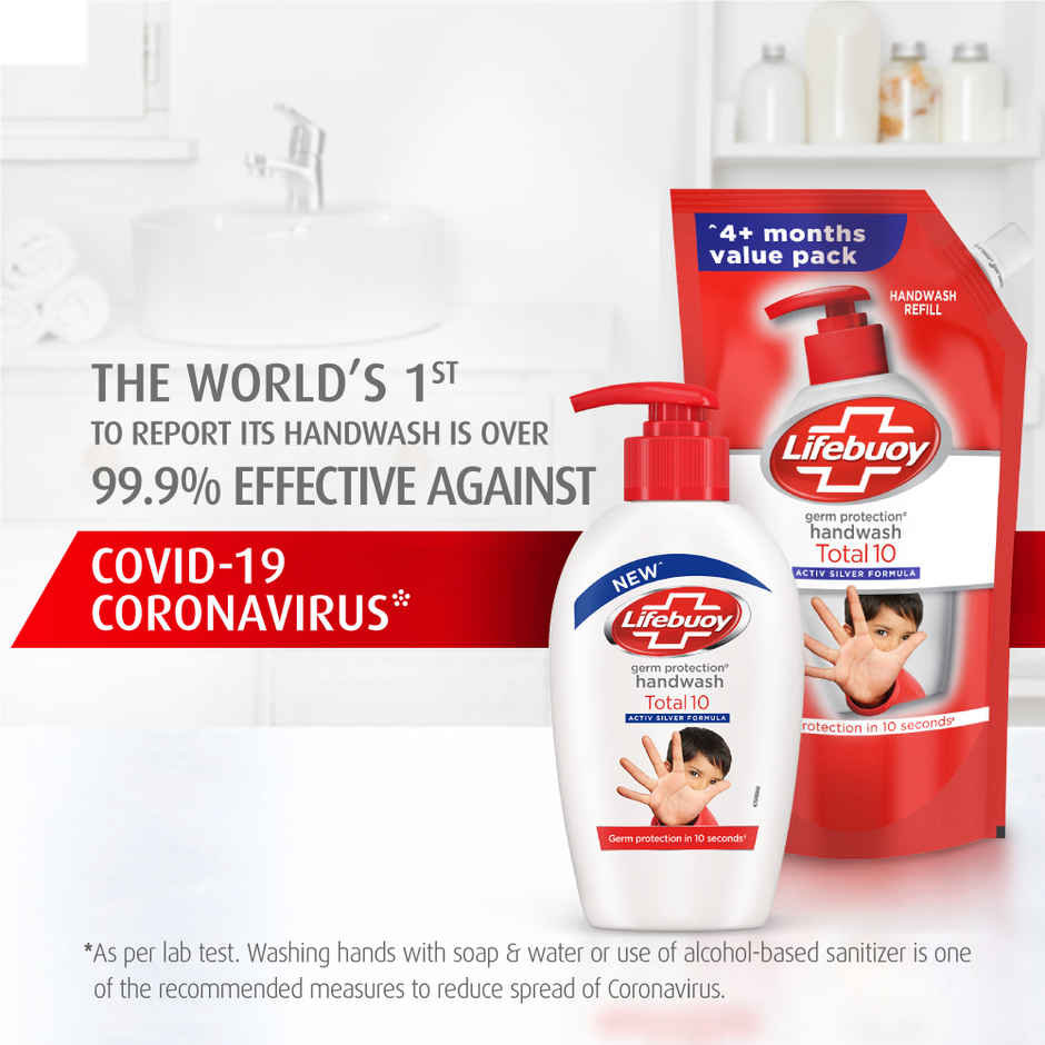 Lifebuoy Total 10 Activ Naturol Germ Protection Handwash Refill (Buy 1 Get 1 Free) Combo 