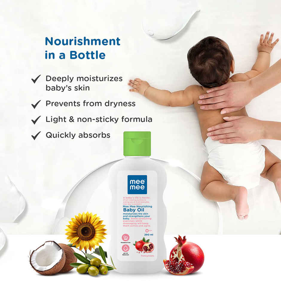 Mee Mee Baby Oil with Fruit Extracts | Newborn Friendly