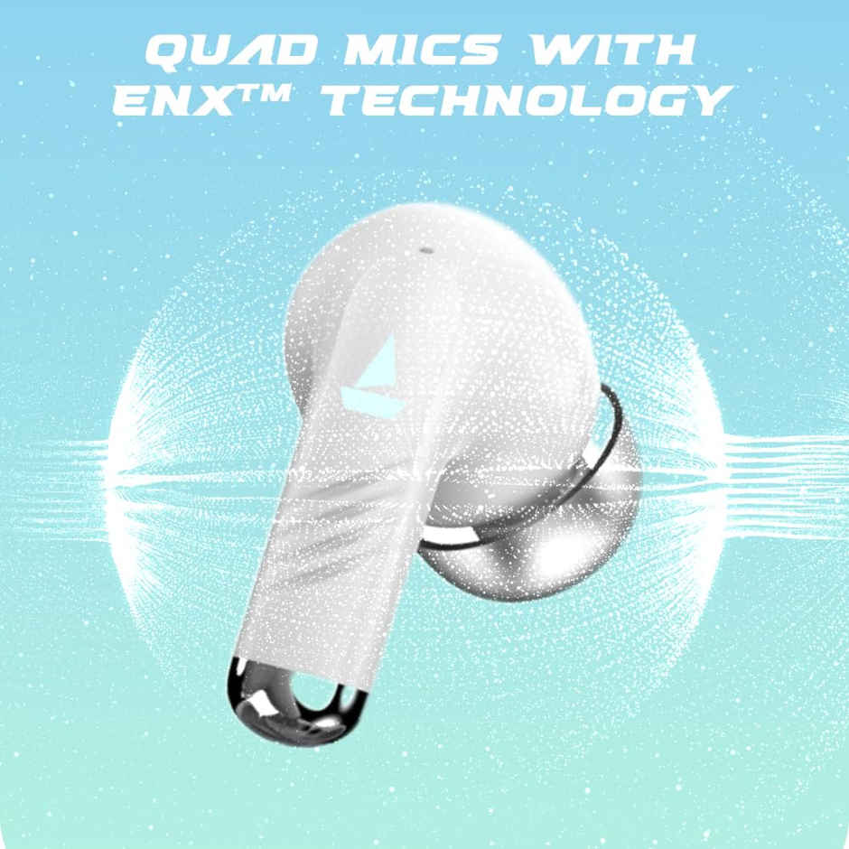 boAt Immortal 101 in Ear TWS Earbuds with Beast Mode(40Ms Low Latency), 30 Hrs Playtime, Blazing LEDs, Quad Mics with Enx Tech, ASAP Charge & Btv5.3 - White Sabre