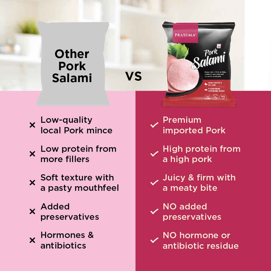 Prasuma Pork Salami | Premium Pork | German Traditional Recipe | No Preservatives or Trans Fat