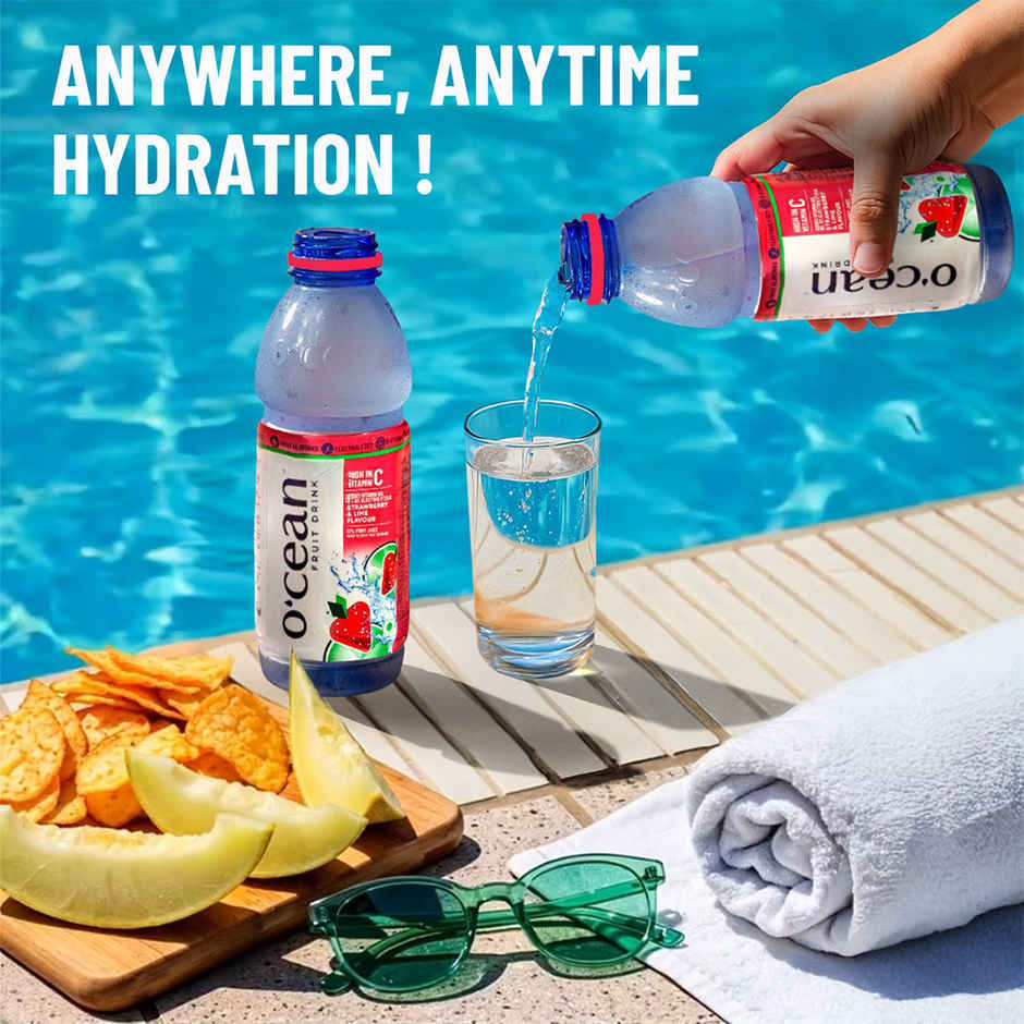 O'cean Beverages Strawberry and lime Water