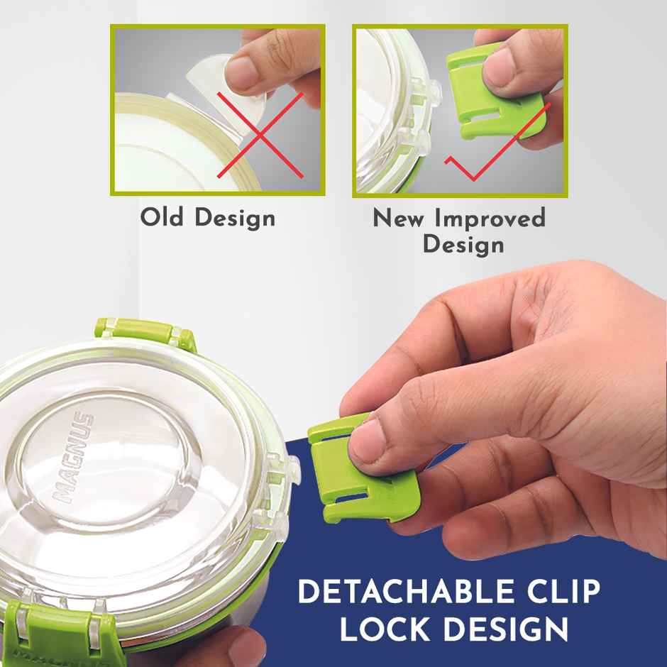 Magnus Avanza 3 Prime Lunch Box Set | Stainless Steel | Airtight Leakproof | Insulated Cover