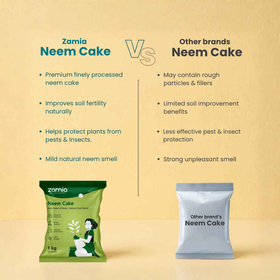 Zamia Neem Cake Powder | Organic Fertilizer & Soil Conditioner | By Nurturing Green