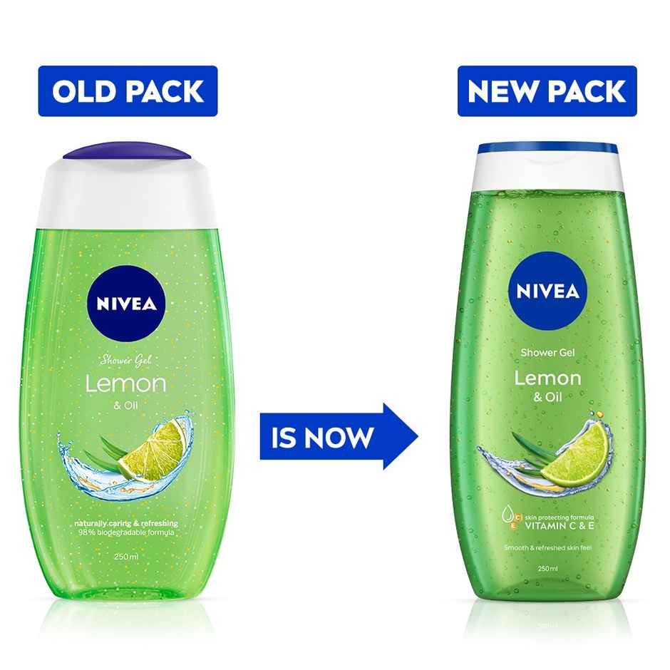 Nivea Frangipani & Oil Shower Gel (250ml) & Nivea Waterlily & Oil Shower Gel (250ml) & Nivea Shower Gel Lemon & Oil (250ml) Combo