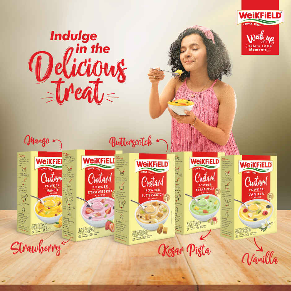 Weikfield Custard Powder Vanilla Flavour Carton