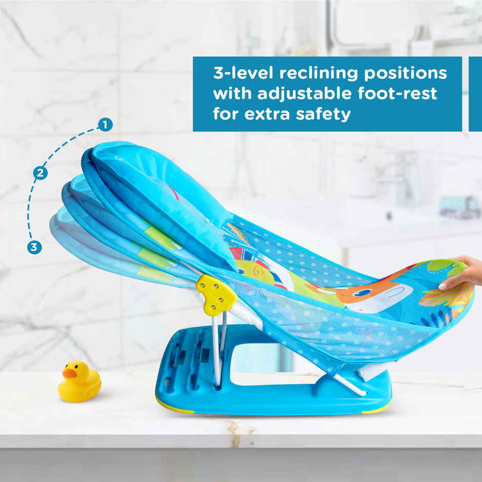 Mee Mee Newborn Baby Bather Bath Chair For Newborns And Infants | 0-12 Months | Blue