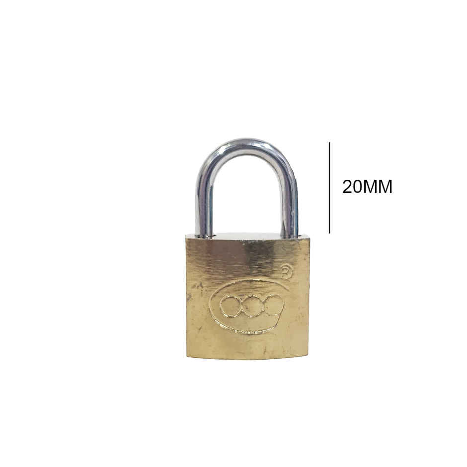 Chrome 20Mm Pad Lock Gold