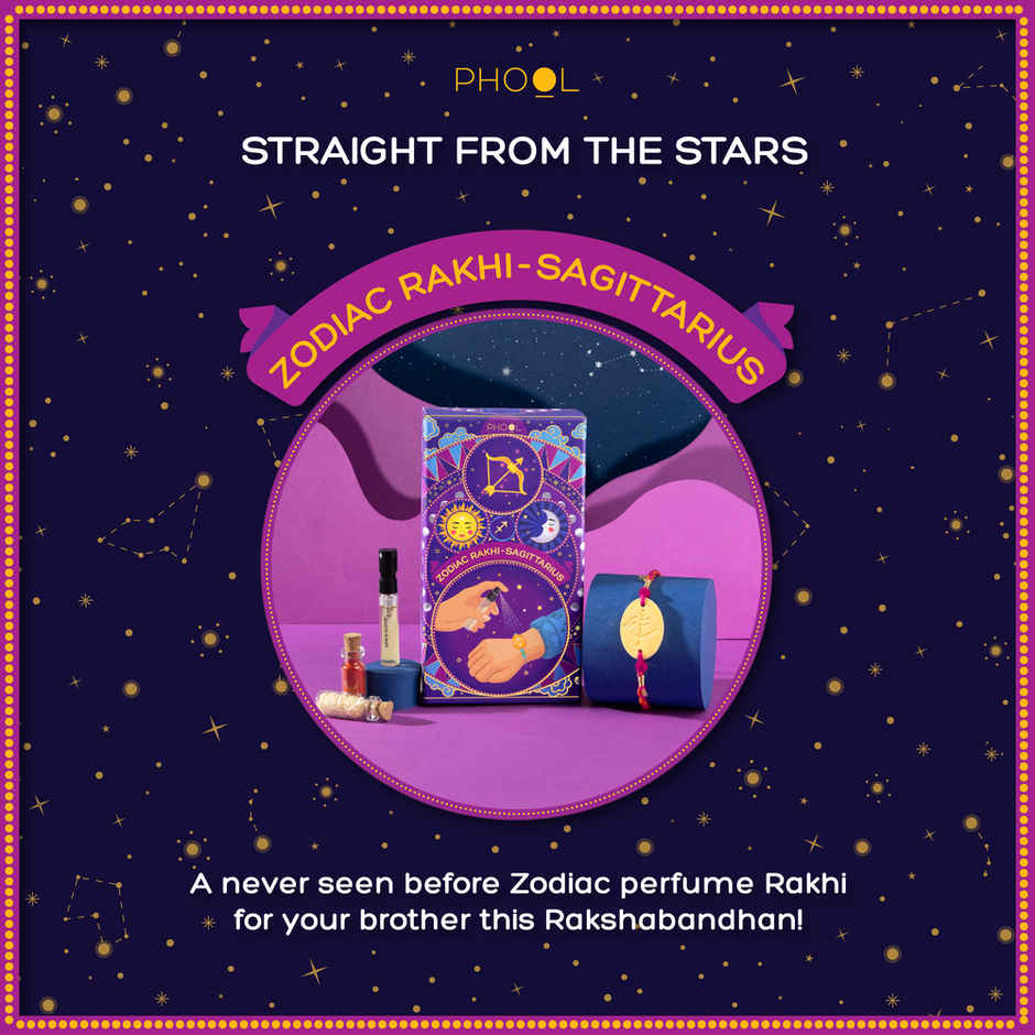Zodiac Sagittarius Rakhi for Brother (Phool)