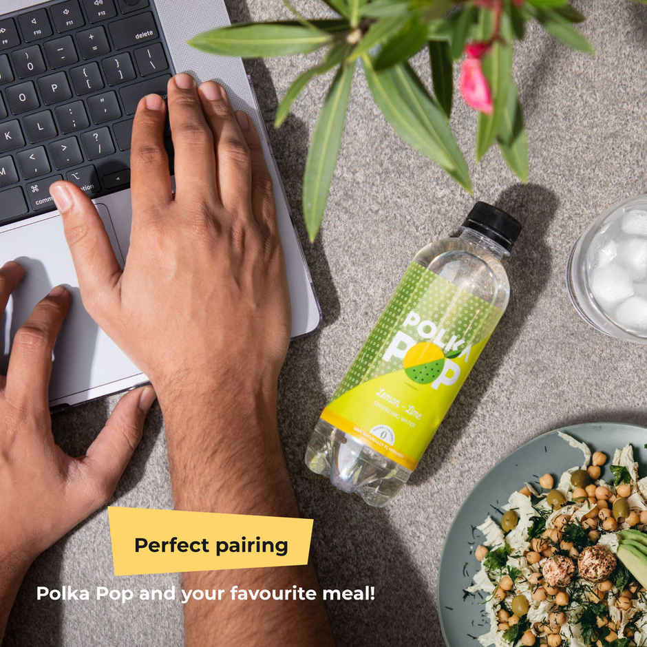 Polka Pop Peach Sparkling Water(300ml) & Polka Pop Lemon-Lime Sparkling Water(300ml) Combo