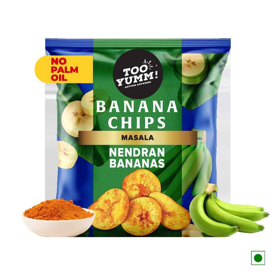 Too Yumm Masala Banana Chips Made From Premium Nendran Bananas, No Palm Oil Healthy Snacks