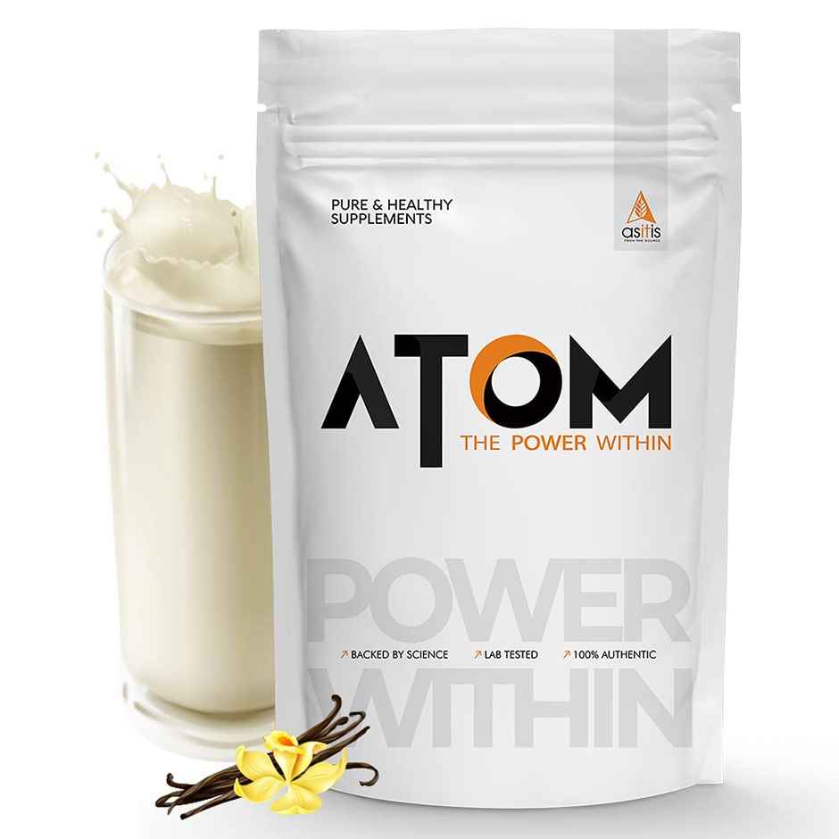 AS-IT-IS ATOM Whey Protein with Digestive Enzymes | French Vanilla | 27g protein