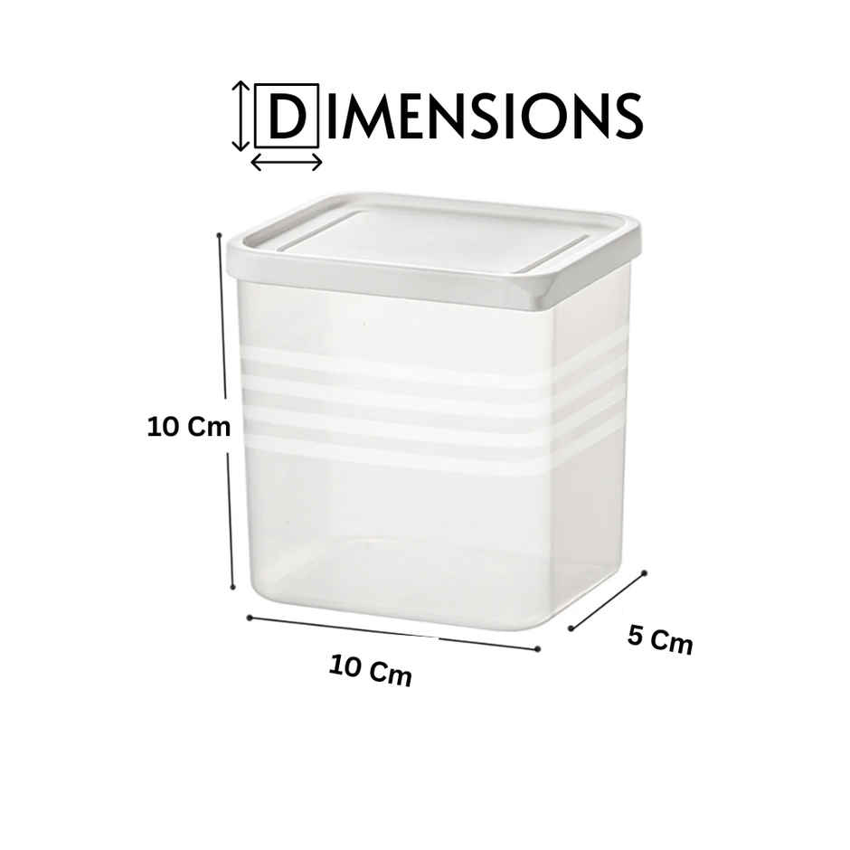 ReeQ Plastic Container Set for Fridge Storage | Air Tight & Transparent - 1.1 L