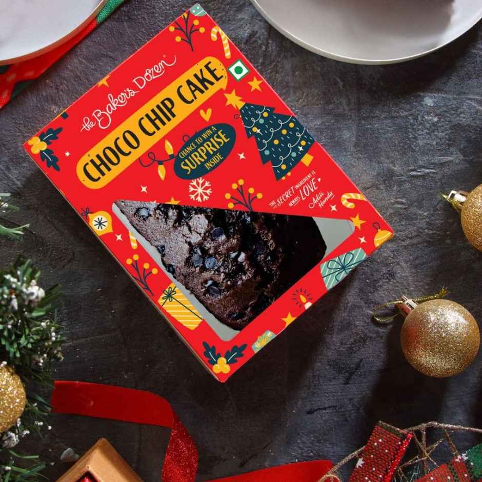 The Baker's Dozen Choco Chip Cake |Eggless Cake | Chocolate Cake | Tea Cake | Made with Cocoa Powder