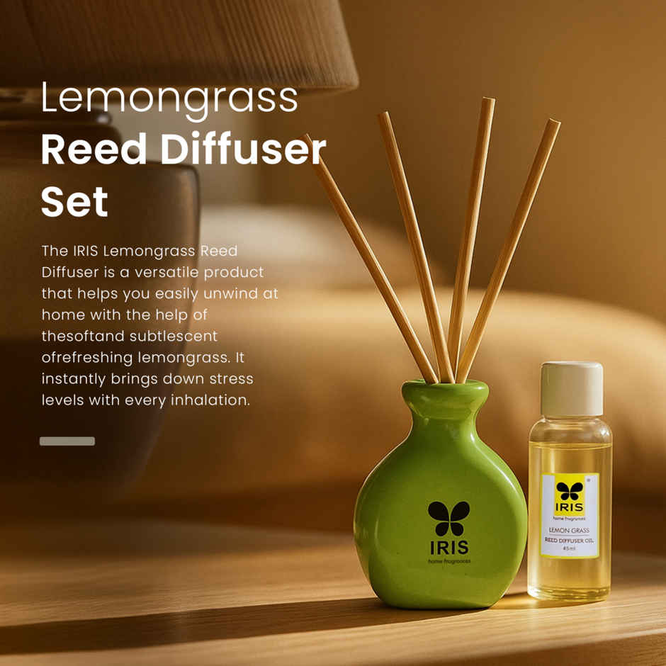 IRIS Lemon Grass Reed Diffuser Set