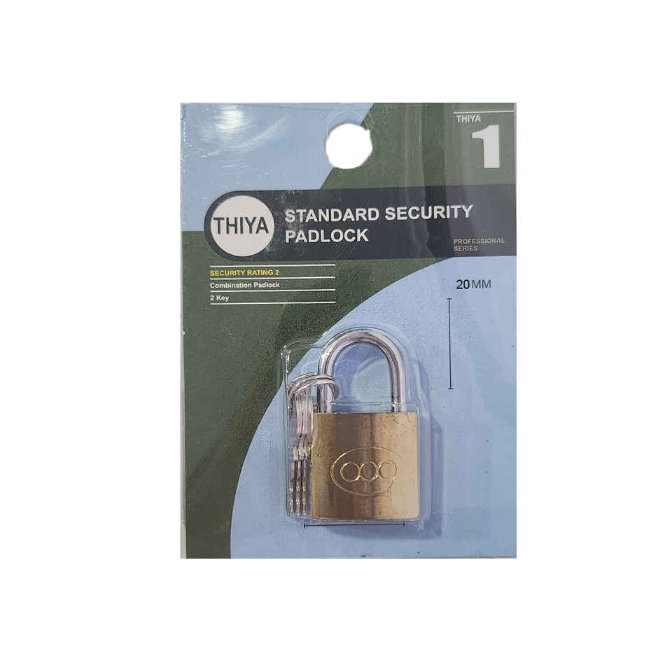 Chrome 20Mm Pad Lock Gold