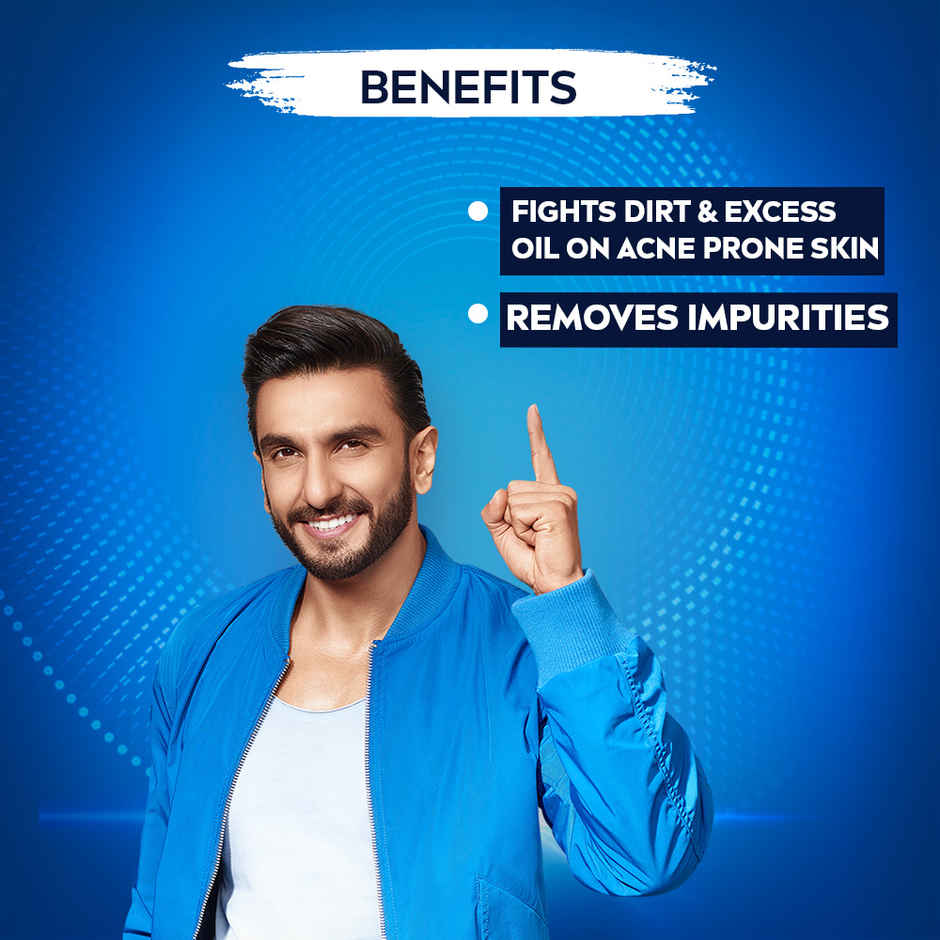 Nivea Men Acne Face Wash for Oily & Acne Prone Skin Fights Oil & Dirt with Magnolia Bark Power