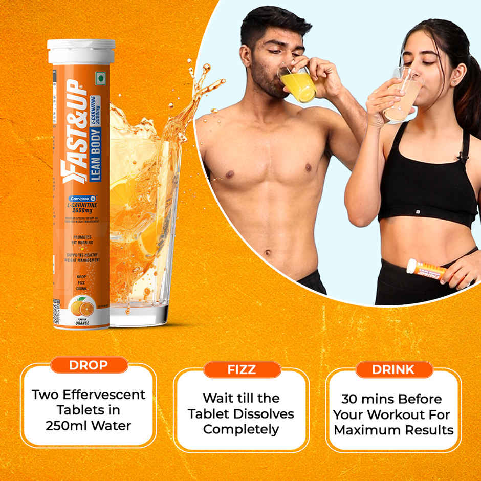 Fast&Up Fat Burner L-Carnitine Lean Body Orange Flavour Combo