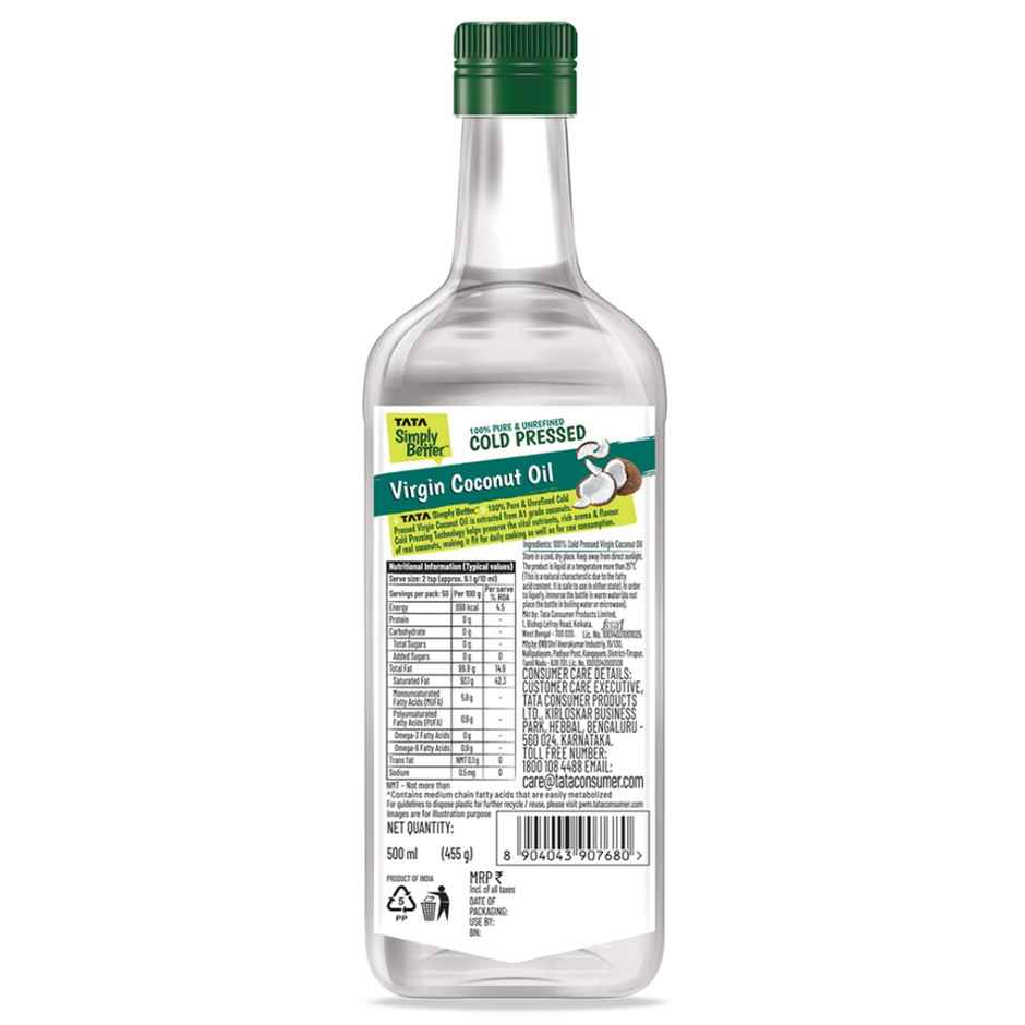 Tata Simply Better Virgin Coconut Cold Pressed Oil | Pure & Unrefined Oil