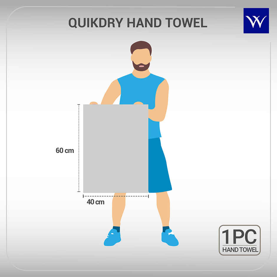 Welspun Quick Dry Cotton Dobby Weave Super Absorbent Ultra Soft Hand Towels Set | Grey