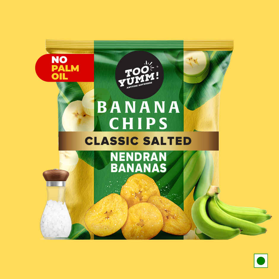 Too Yumm Classic Salted Banana Chips Made From Premium Nendran Bananas, No Palm Oil Healthy Snacks Combo