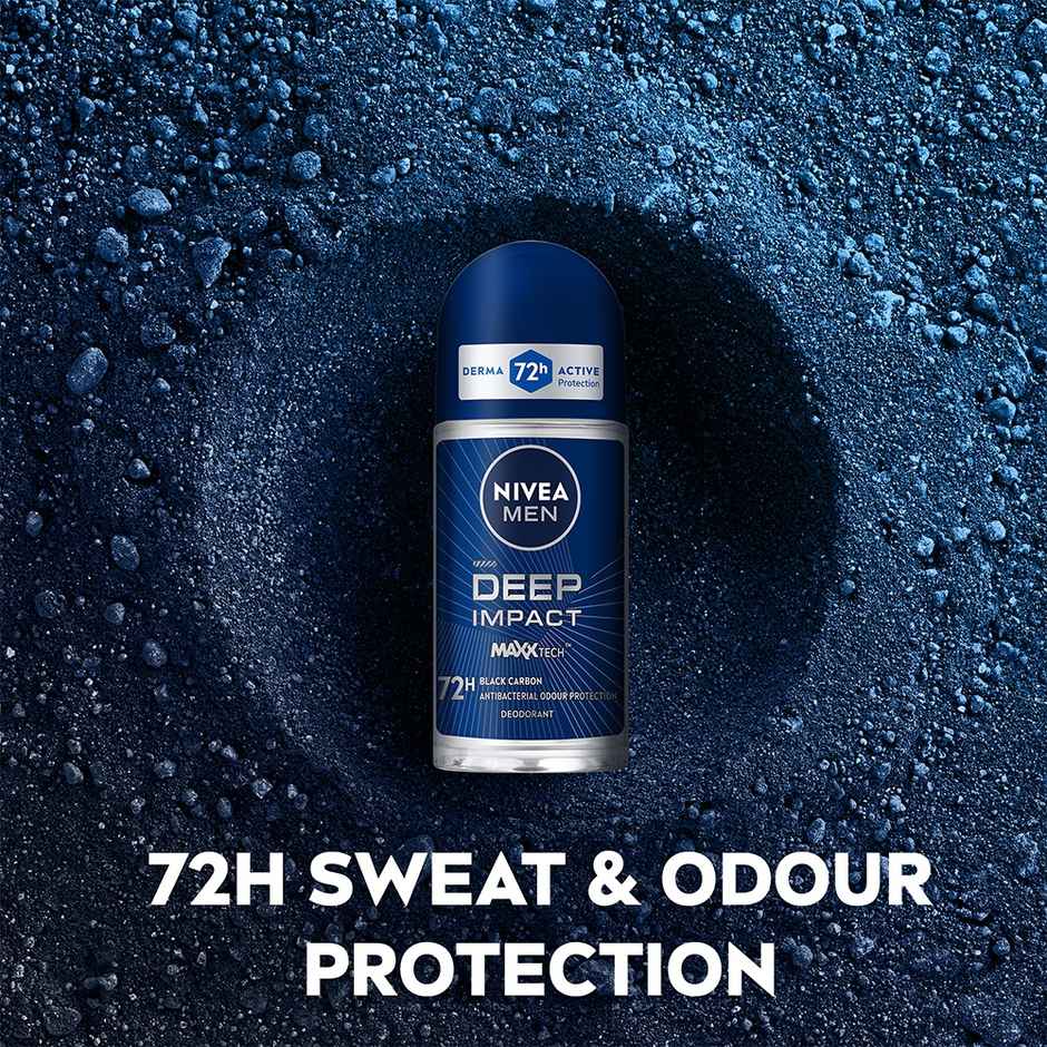 NIVEA MEN Deep Impact MaxxTech 72h Deodorant Roll-on - For MEN