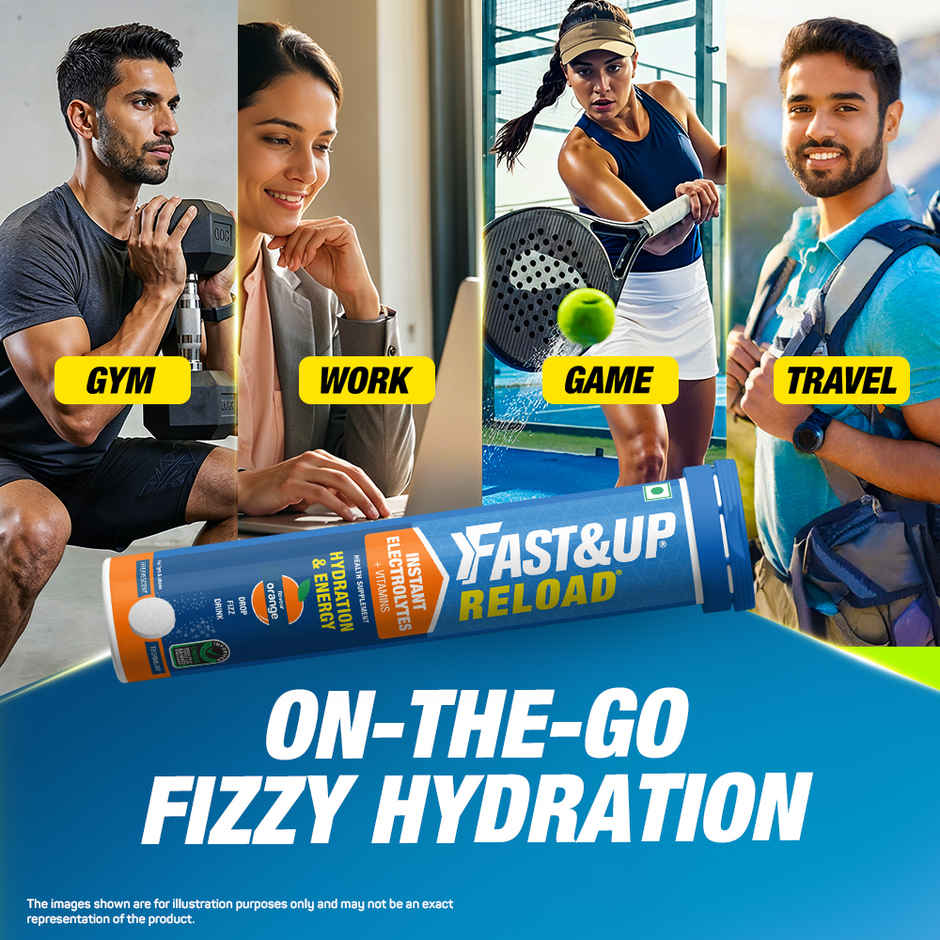 Fast&Up Reload Energy Drink Low Sugar Electrolyte - Orange Flavour Combo