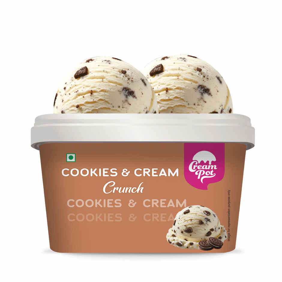 Cream Pot Cookies Cream Ice Cream Tub