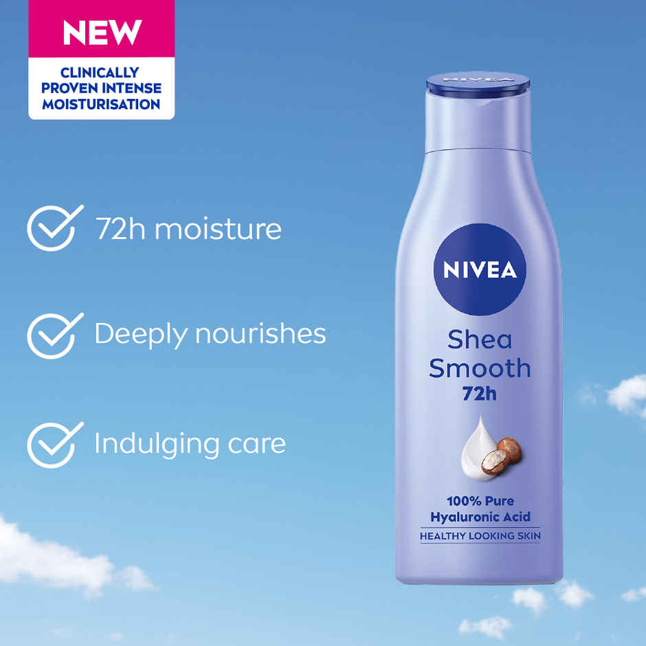 NIVEA Shea Smooth Body Lotion |48 H Moisturization|With Deep Moisture Serum | For Dry Skin