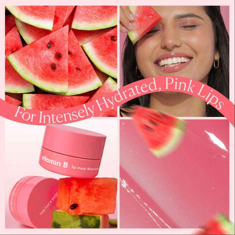 Tha Face Shop Vitamin B Overnight Lip Balm Mask | Watermelon Extract & Hyaluronic Acid | Soft Lips